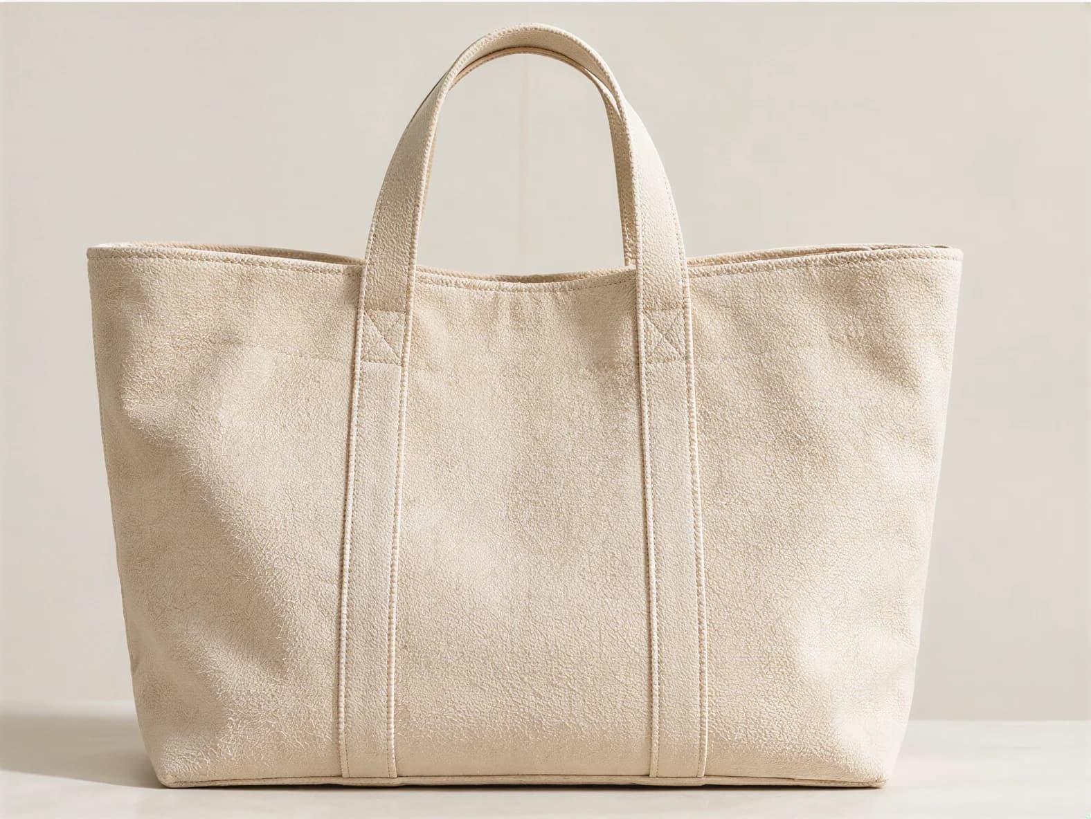 Cream canvas tote bag