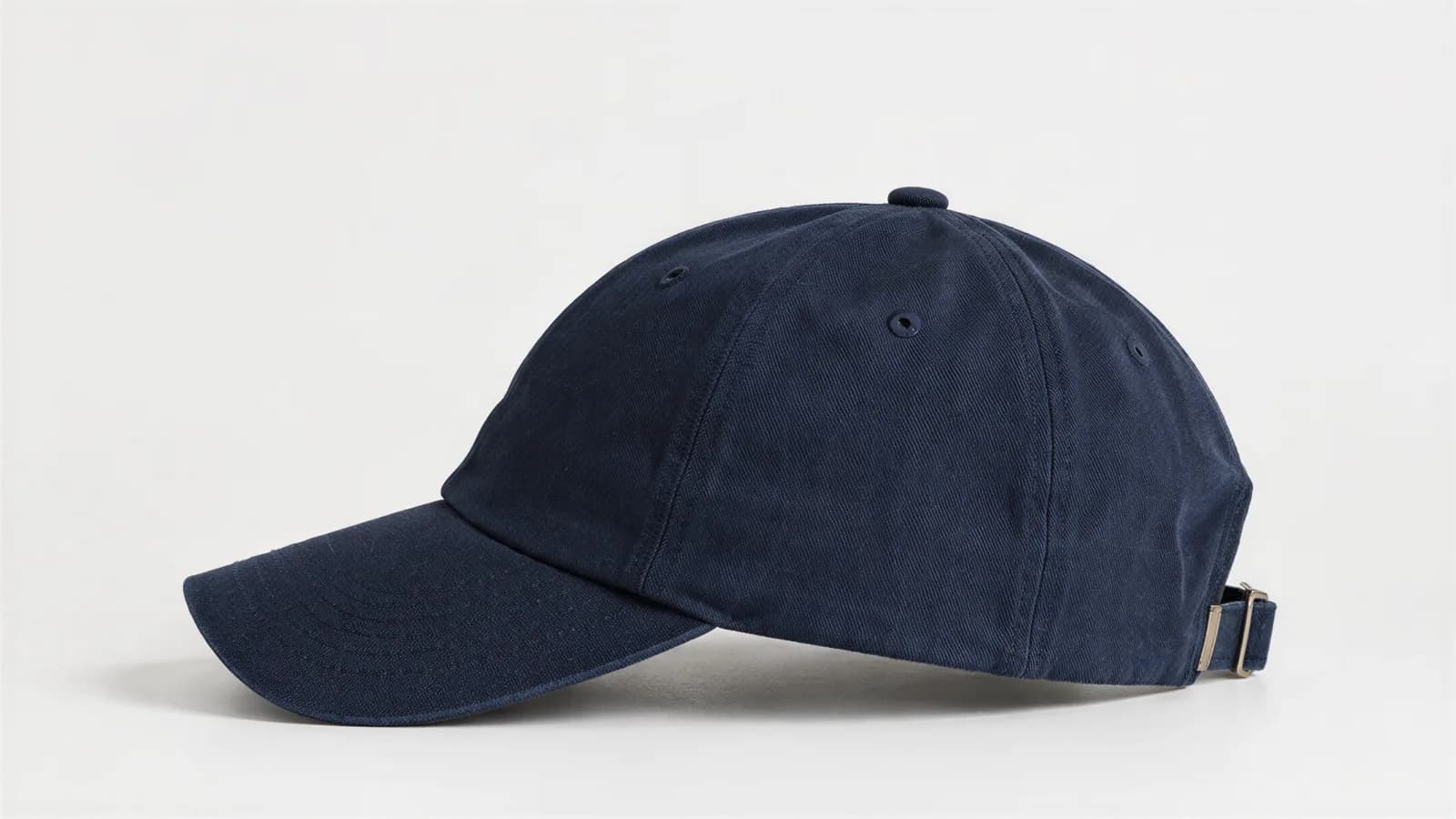 Navy cap studio side profile