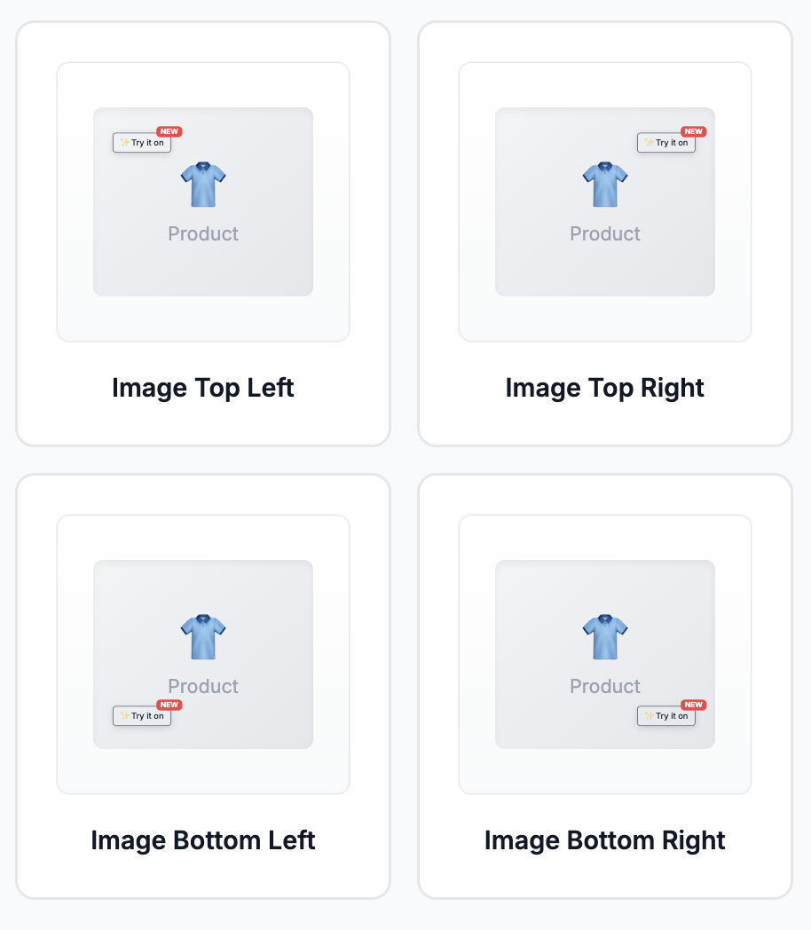 Widget Placement Options - Image placement positions