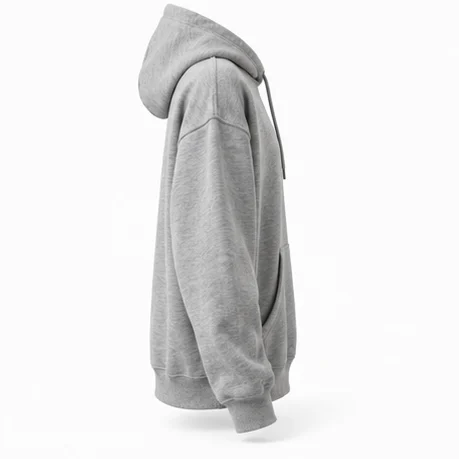Grey hoodie as a ghost mannequin, Right Side